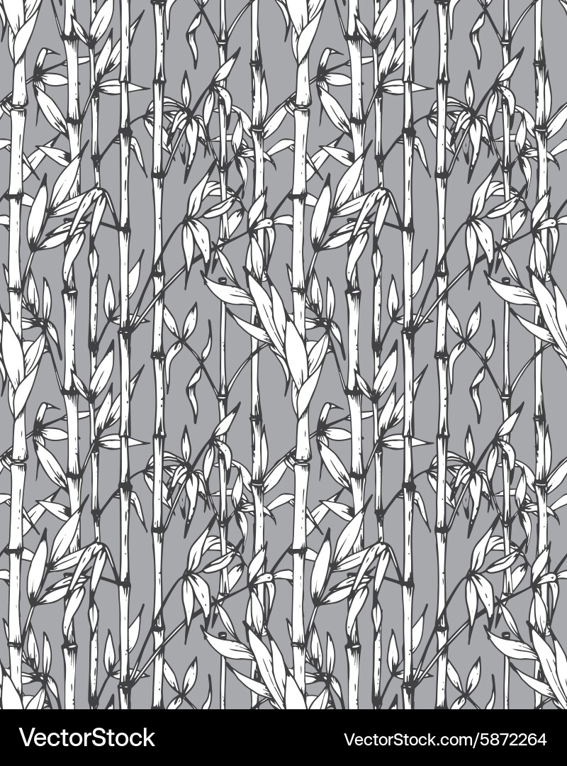Seamless pattern with bamboo branches Vector Image