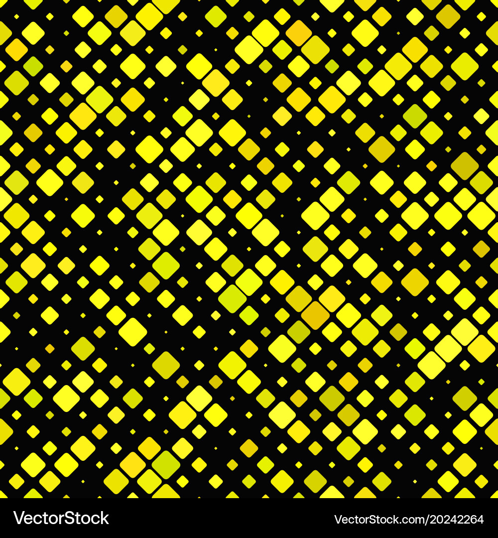 Yellow seamless diagonal square pattern Vector Image