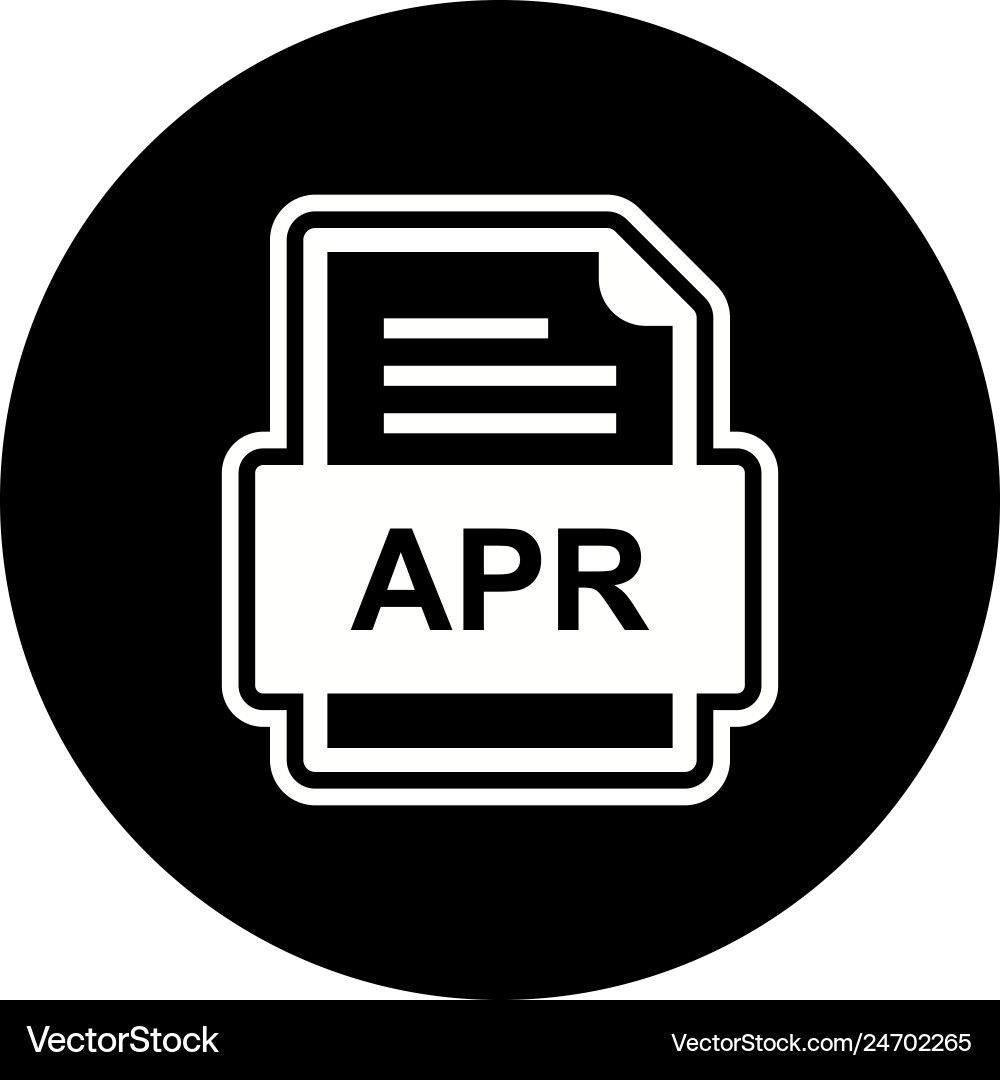 Apr file document icon vector image