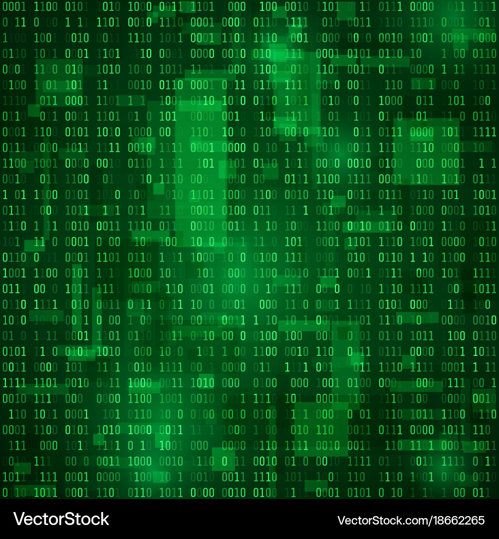 Binary Data Matrix vector image
