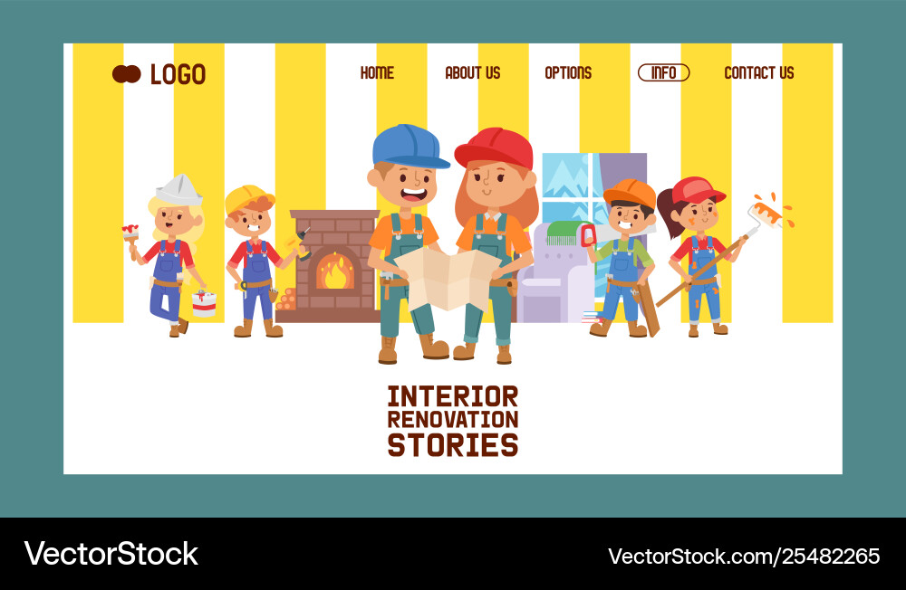 Builder web page constructor children Builder web page constructor children vector image