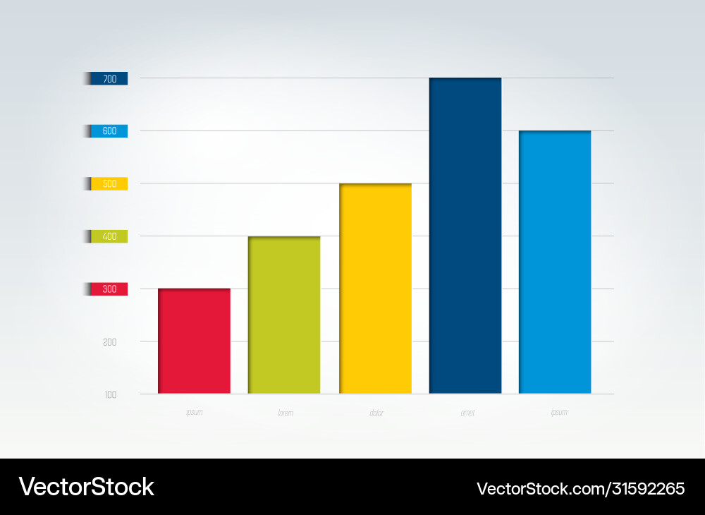Chart graph scheme simply color editable vector image
