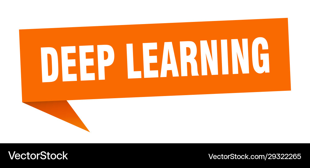 Deep learning speech bubble ribbon Vector Image