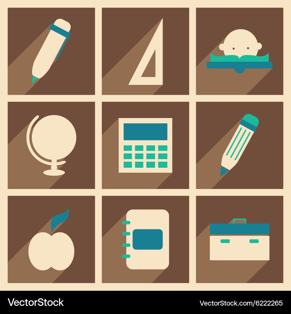 Flat with shadow concept and mobile application Vector Image