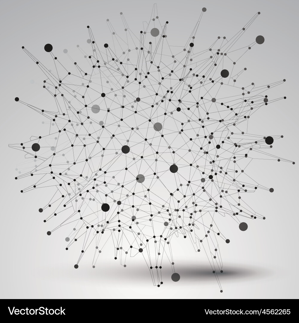 Geometric abstract 3d complicated lattice object vector image