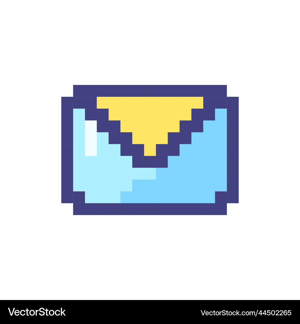 Get new letter in mailbox pixelated rgb color ui Get new letter in mailbox pixelated rgb color ui vector image