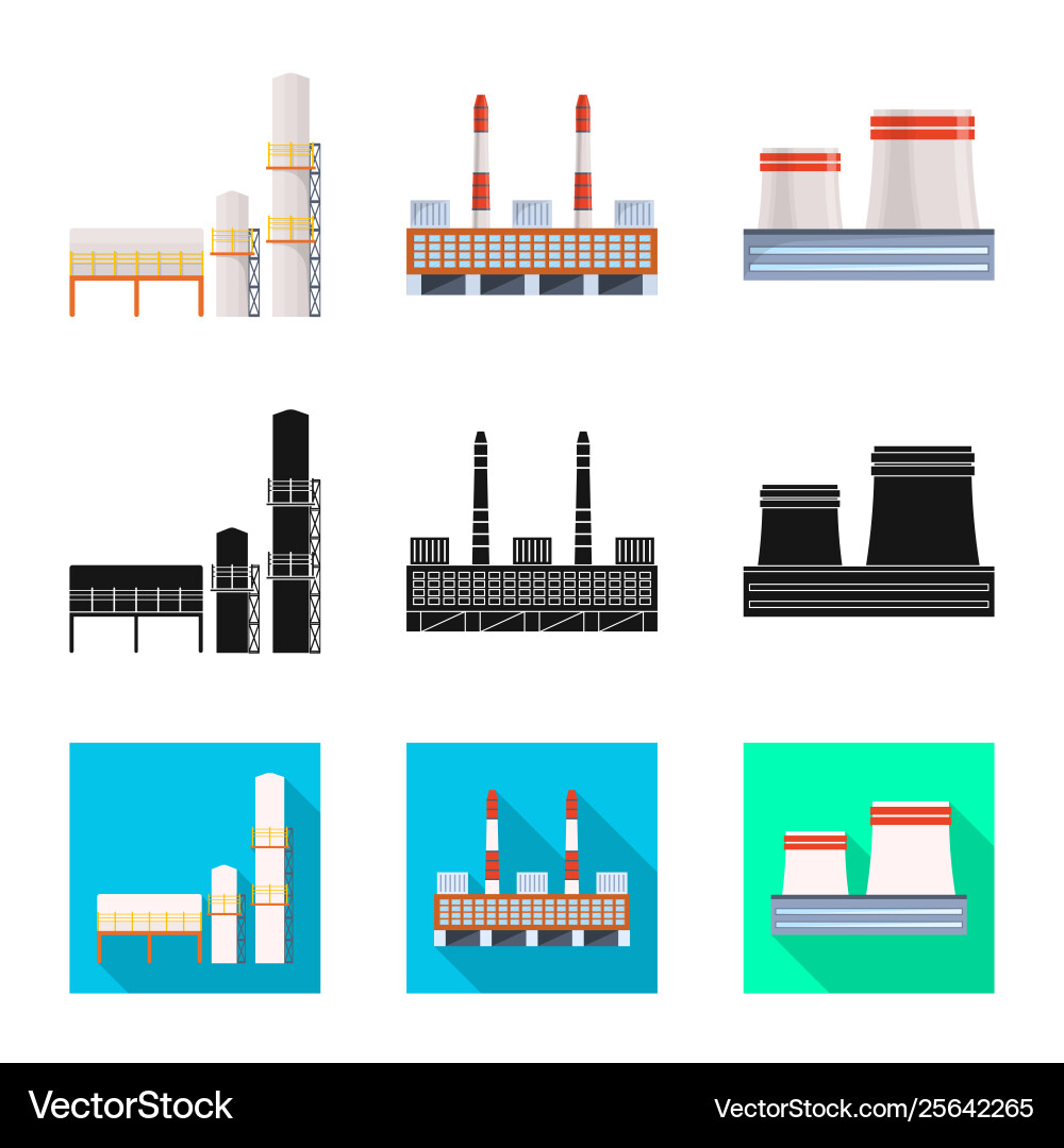 Isolated object production and structure sign vector image