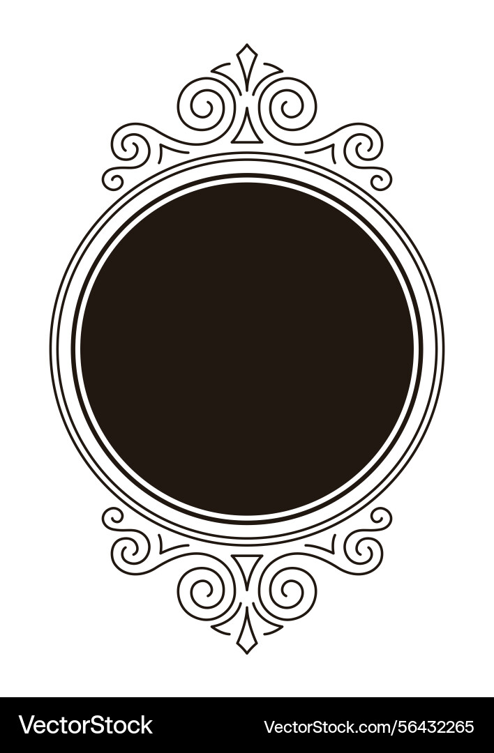 Line curl frame modern decorative linear Line curl frame modern decorative linear vector image