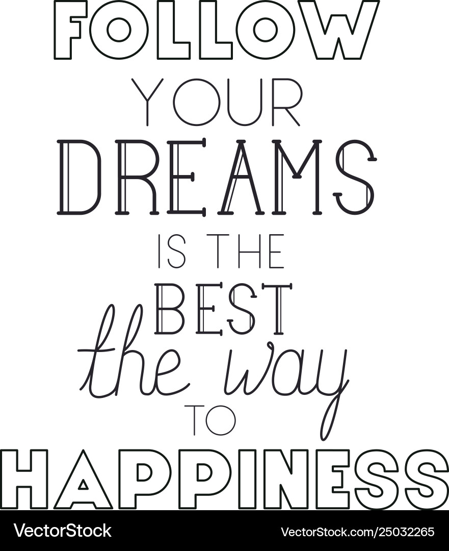Message happy with hand made font Vector Image
