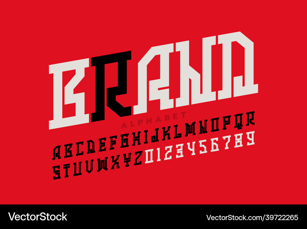 Modern sans serif style font Modern sans serif style font vector image