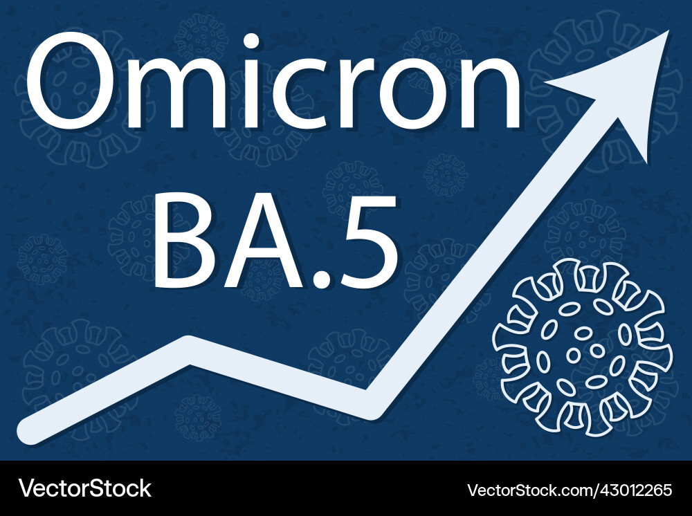 Omicron variant and its subtype ba5 Omicron variant and its subtype ba5 vector image