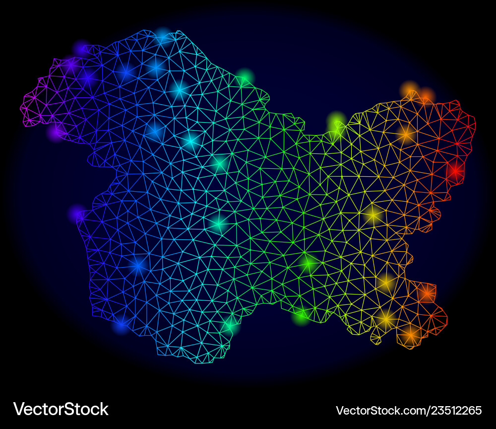 Polygonal network colorful mesh map of jammu Polygonal network colorful mesh map of jammu vector image