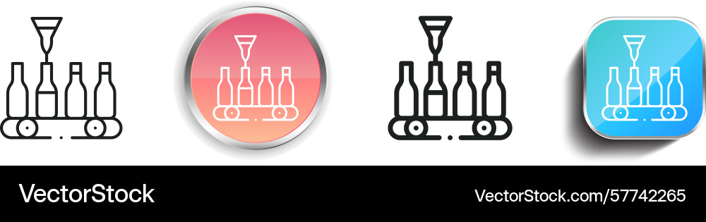 Pump icon thin linear regular and button style Pump icon thin linear regular and button style vector image