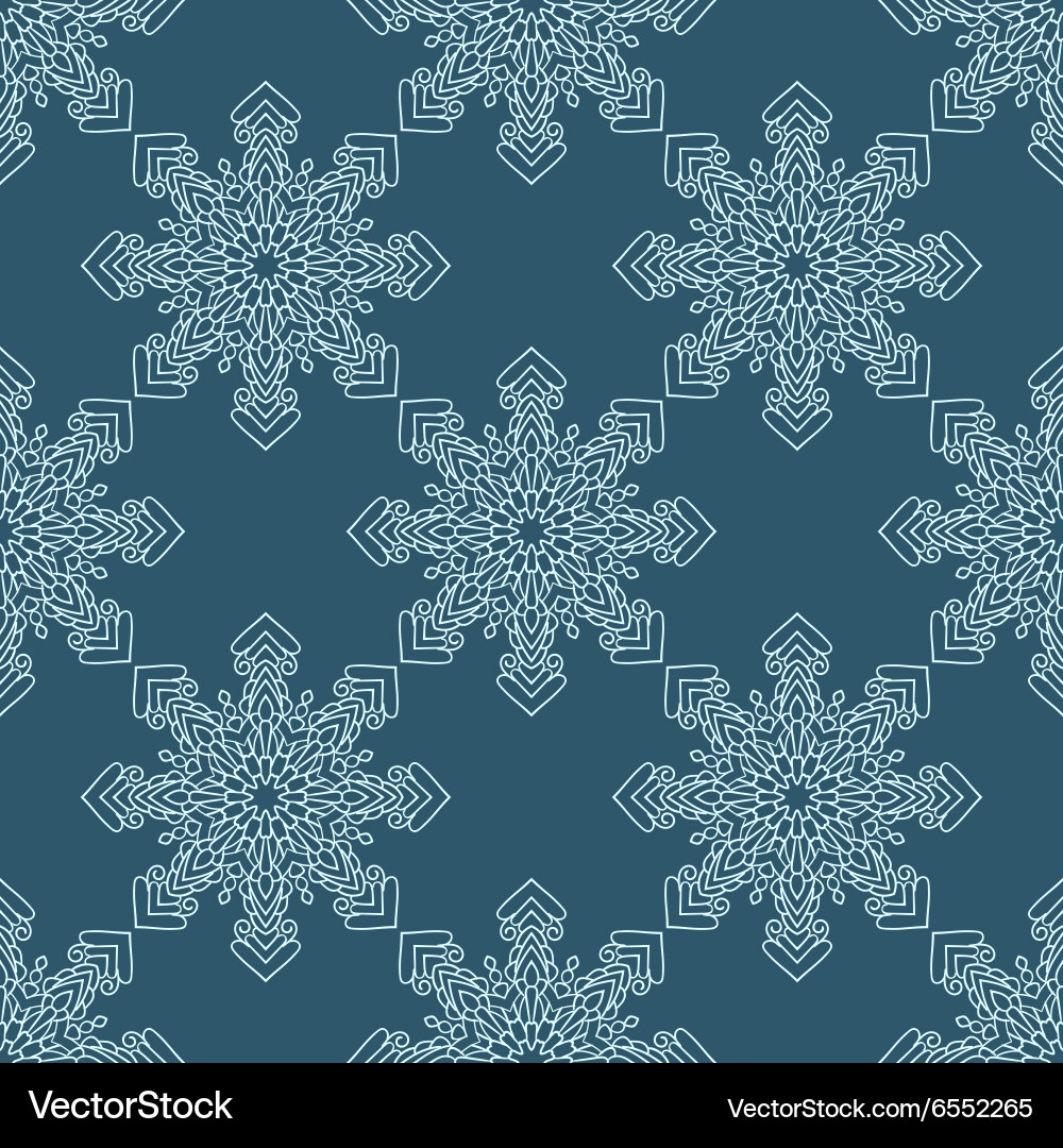 Seamless pattern with snowflake Vector Image