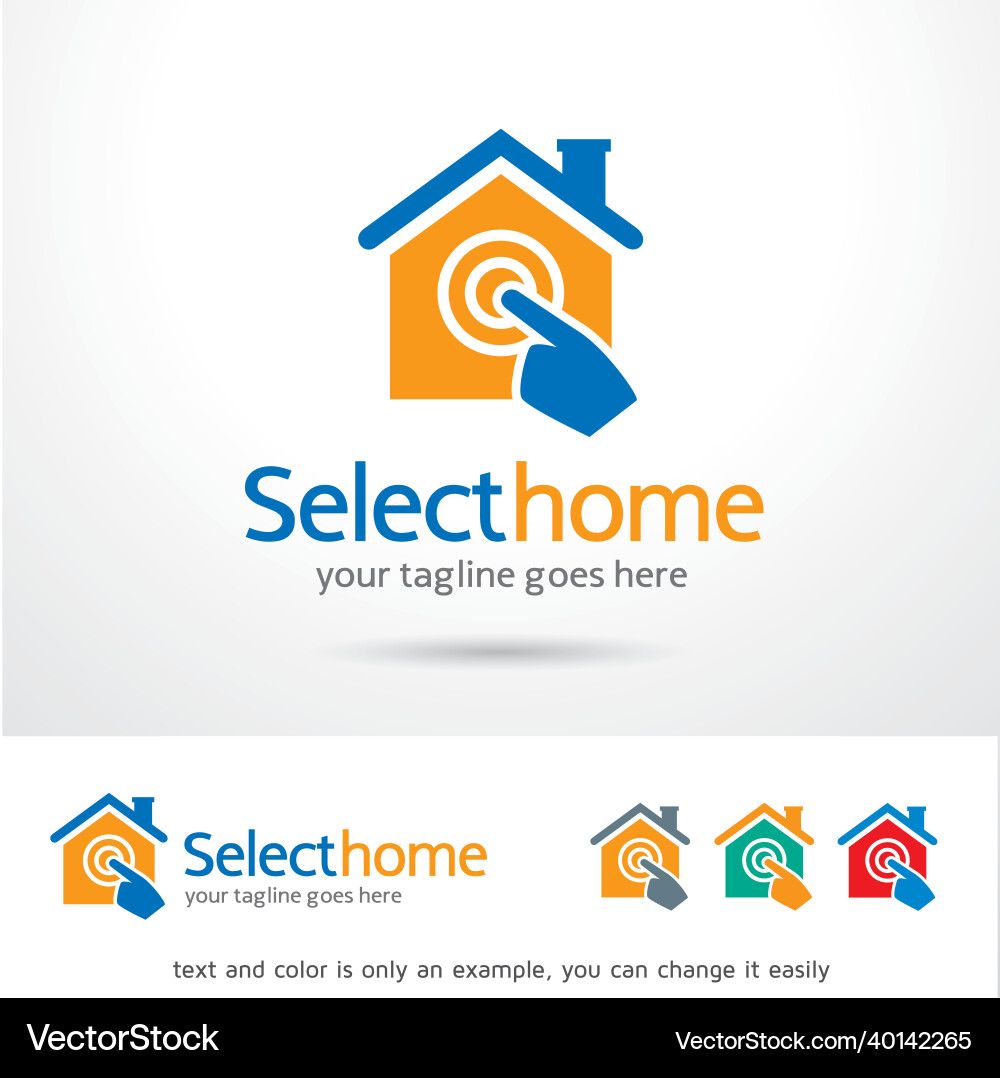 Select home logo template vector image