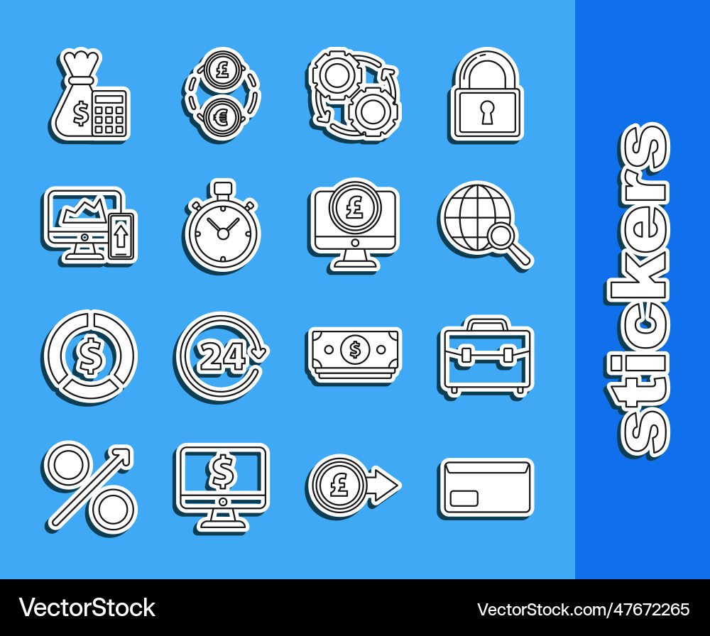 Set line envelope gear and arrows workflow Set line envelope gear and arrows workflow vector image