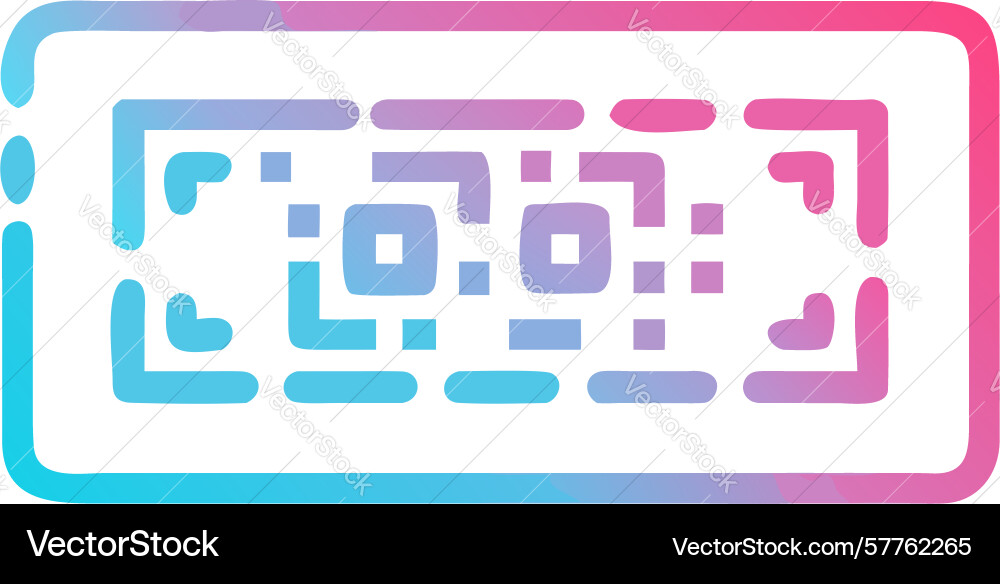 Stylized gradient qr code modern digital data vector image
