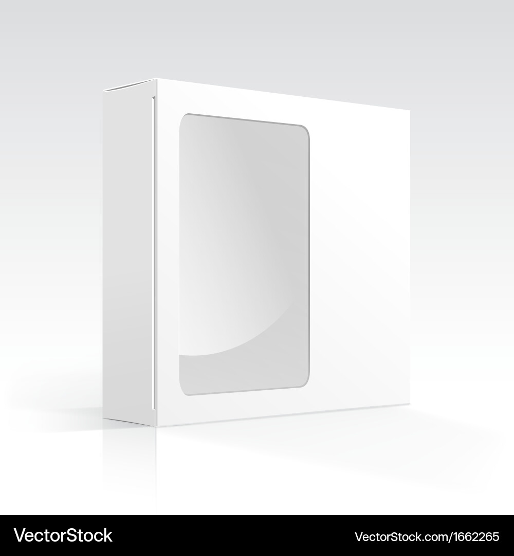 White Empty Box with Window vector image