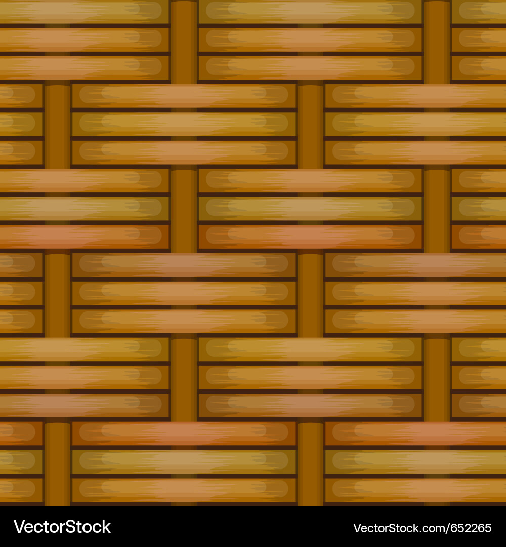Wicker Basket Texture Seamless Pattern Vector Image