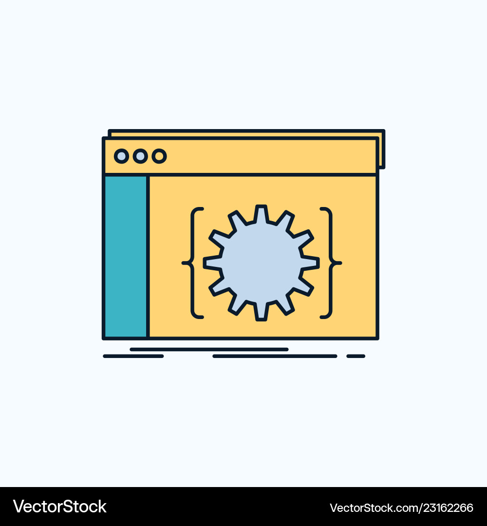 Api app kodierende Entwicklersoftware flaches Symbol grün Api app kodierende Entwicklersoftware flaches Symbol grün vektorbild
