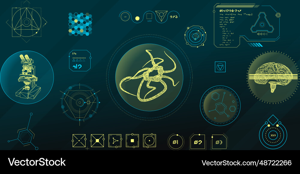 Data elements for sci-fi interface Data elements for sci-fi interface vector image