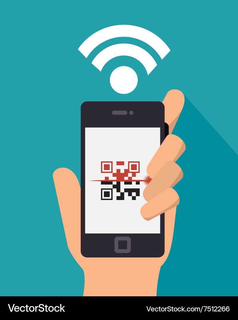 Digital code design vector image