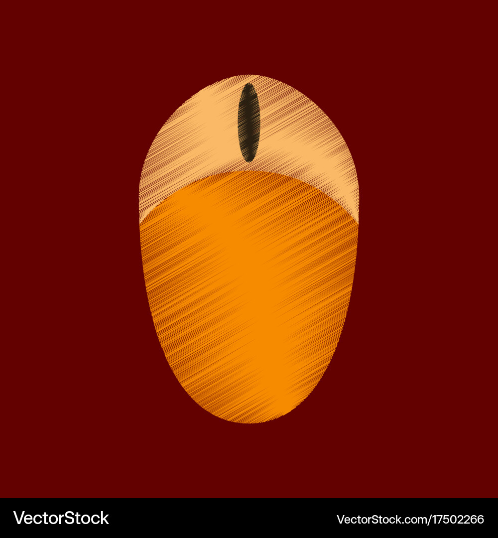 Flat shading style icon computer mouse vector image