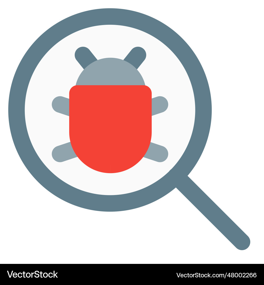 Found a bug in system software Vector Image