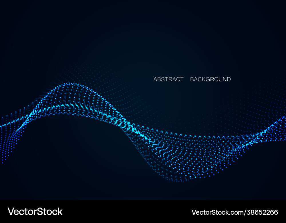 Glowing Particle Wave Background vector image