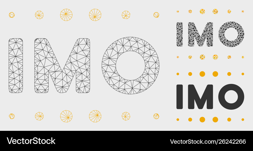 Imo caption mesh 2d model and triangle Imo caption mesh 2d model and triangle vector image