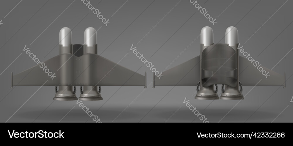 Jetpack top and bottom view isolated device Vector Image
