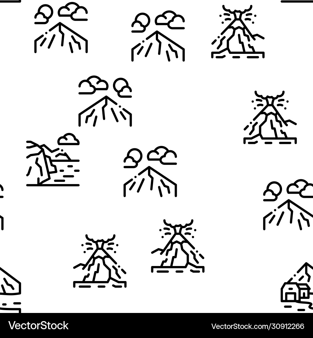 Mountain landscape seamless pattern Mountain landscape seamless pattern vector image