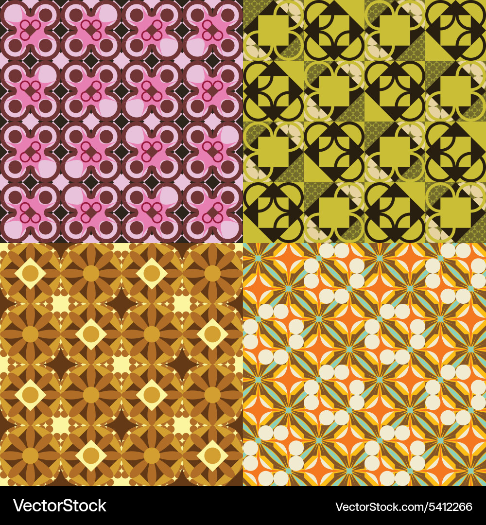Retro patterns vector image