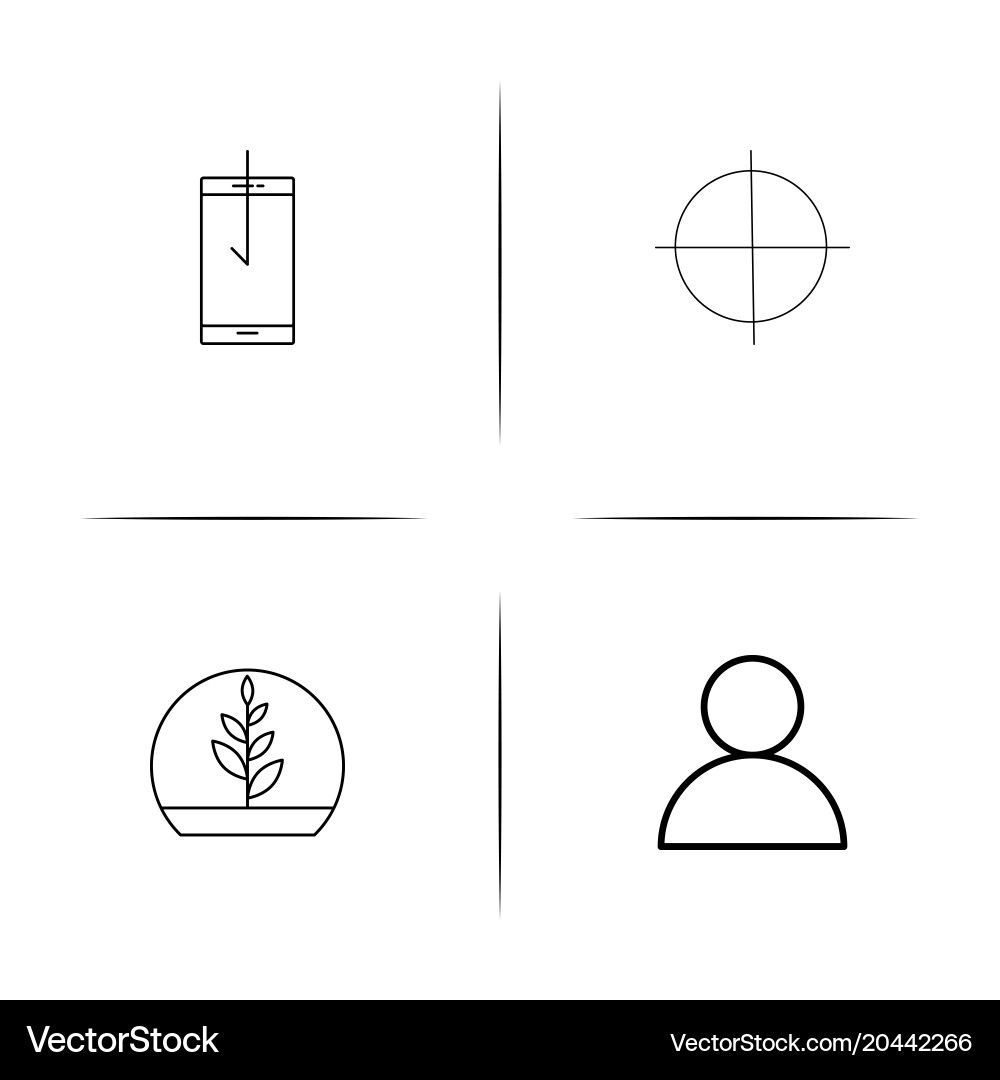 Signs and symbols simple linear icon setsimple vector image