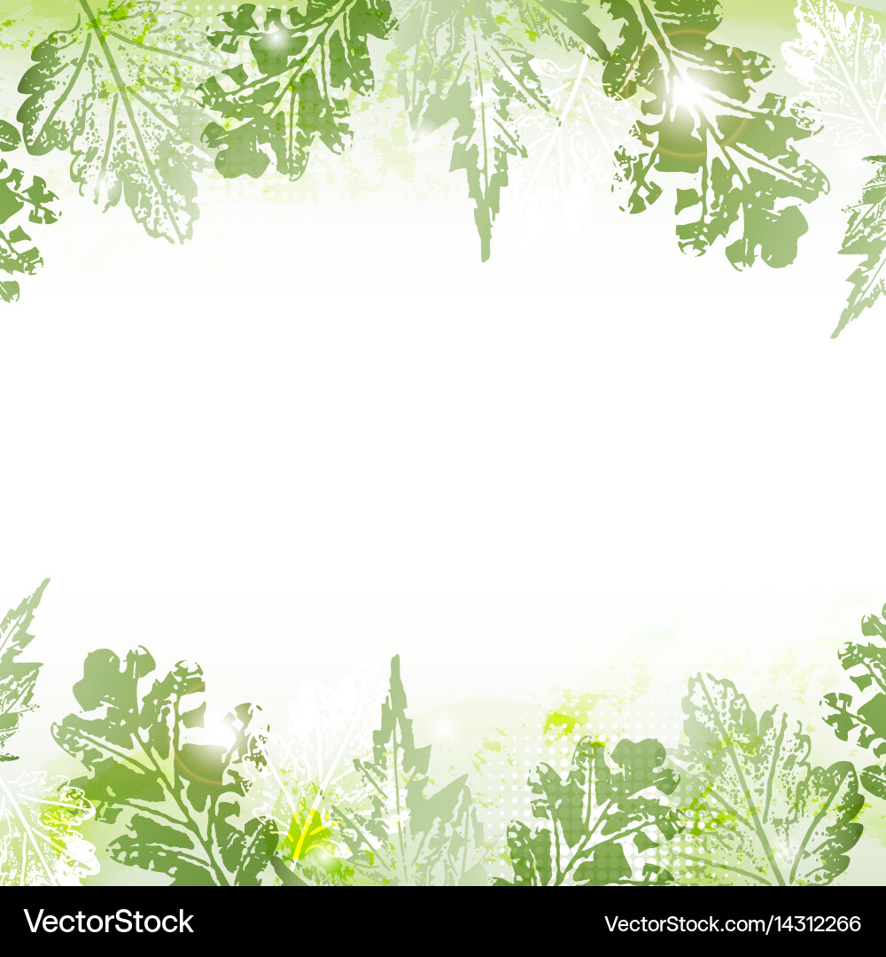 Spring Leaf Imprints Background Vector Image