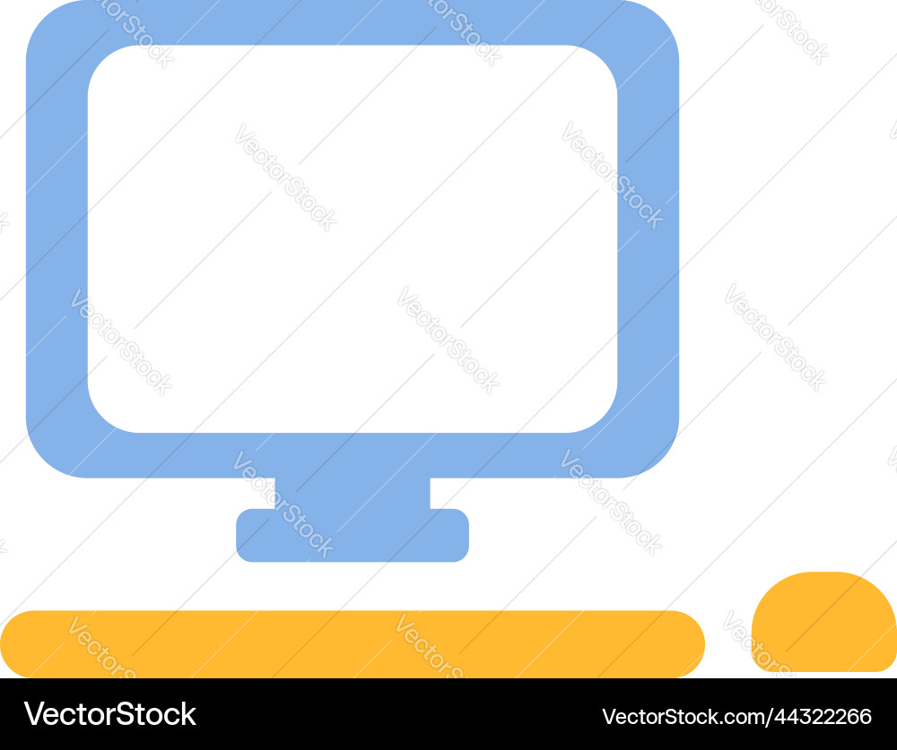 Work computer on a white background vector image