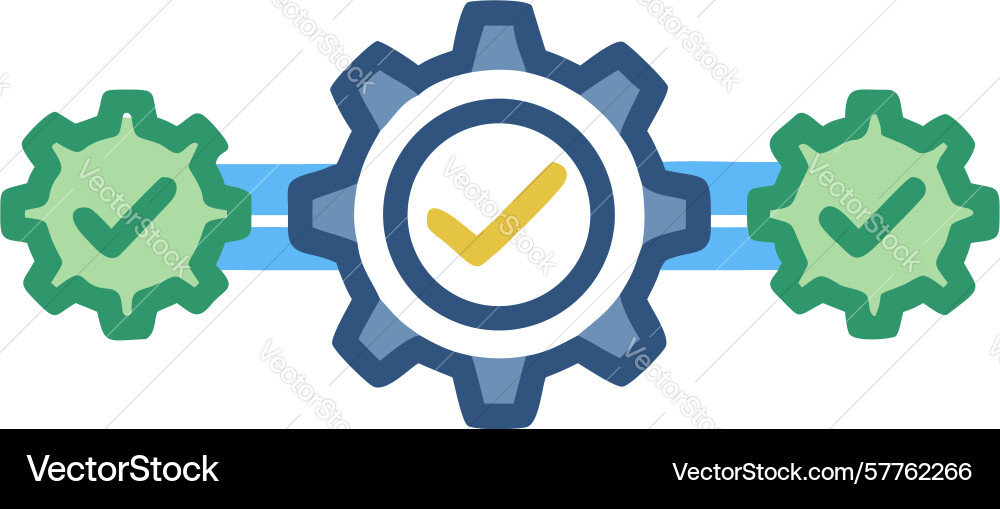 Workflow optimization gears efficient process Vector Image