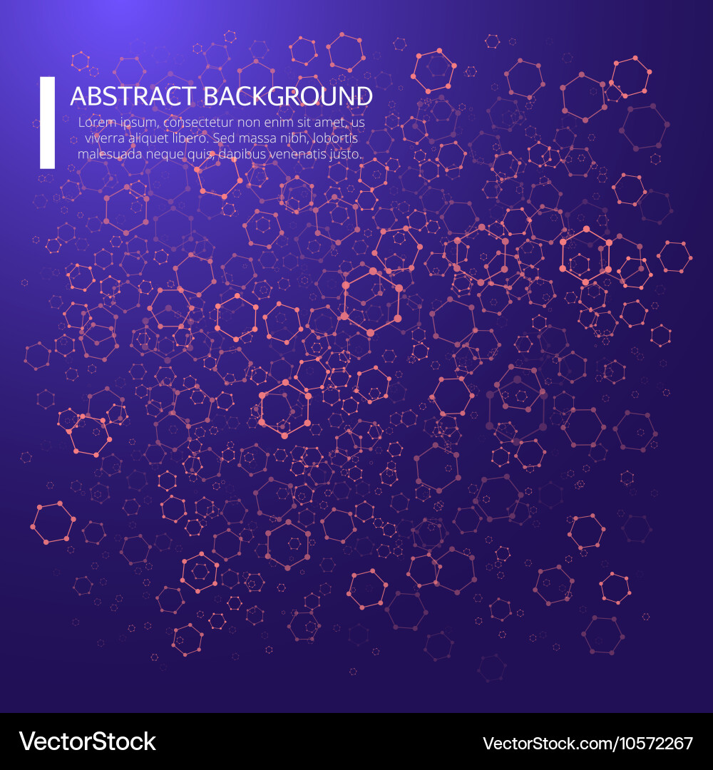 Abstract background with dotted grid and poligonal vector image