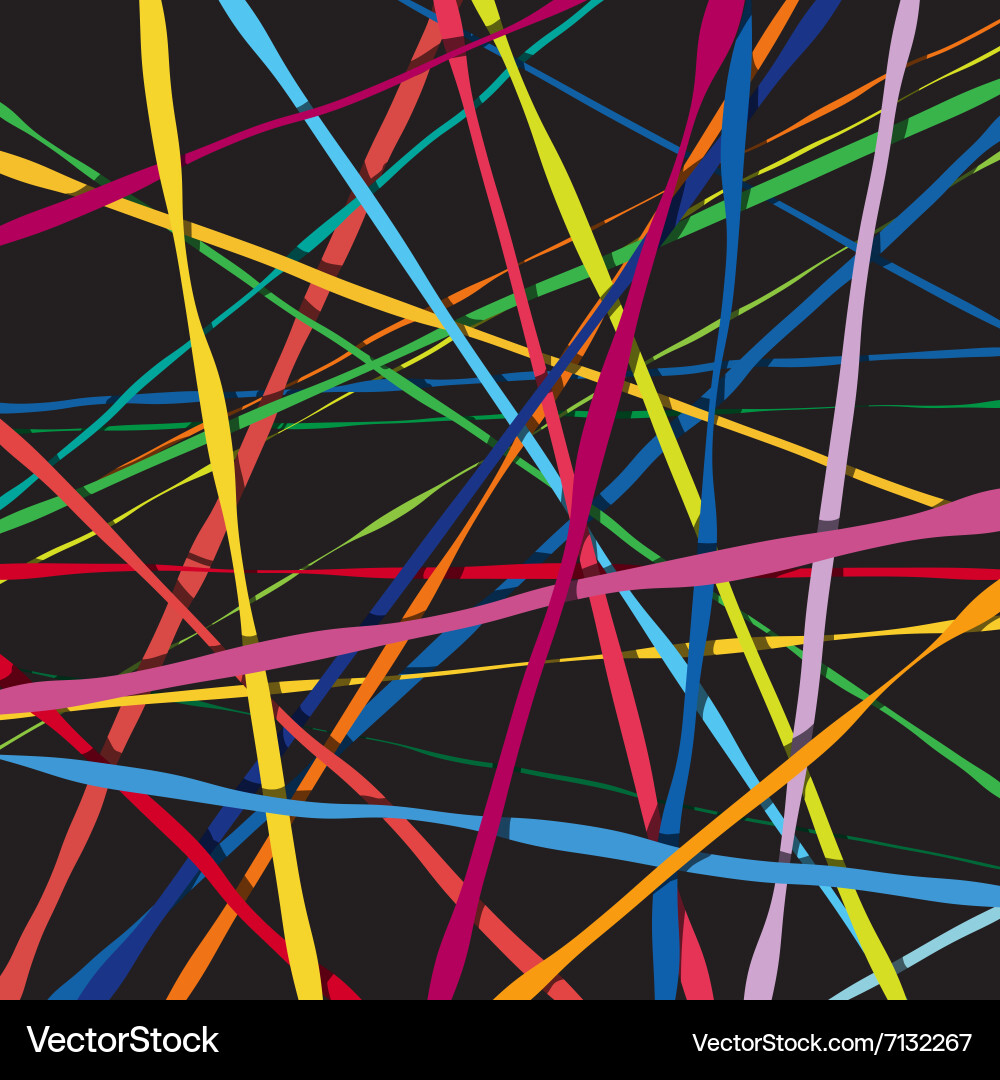 Abstract color lines net composition vector image