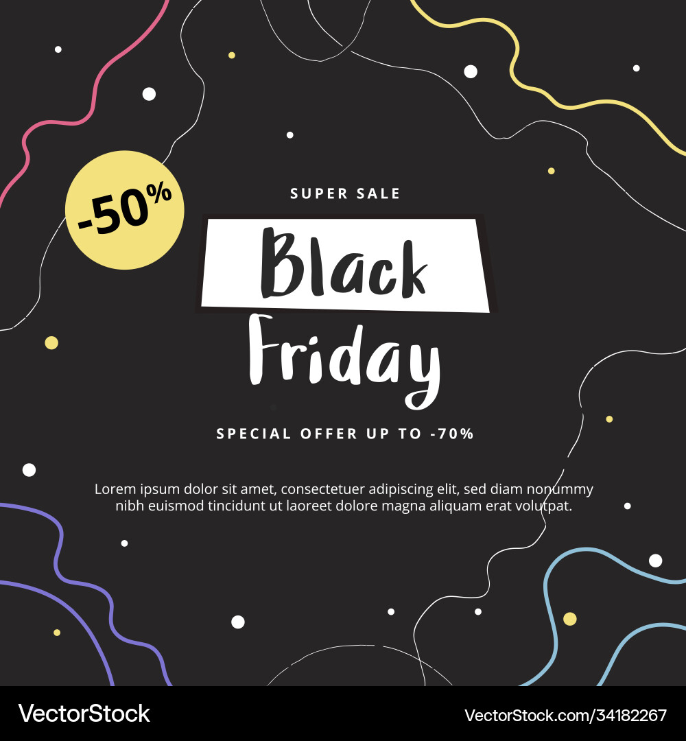Black friday abstract modern banner template Black friday abstract modern banner template vector image
