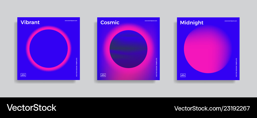 Design template with vibrant gradient shapes Design template with vibrant gradient shapes vector image