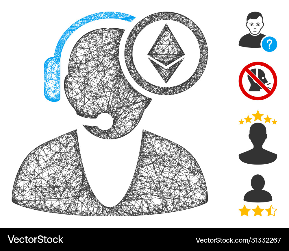 Ethereum operator web mesh Ethereum operator web mesh Vector Image