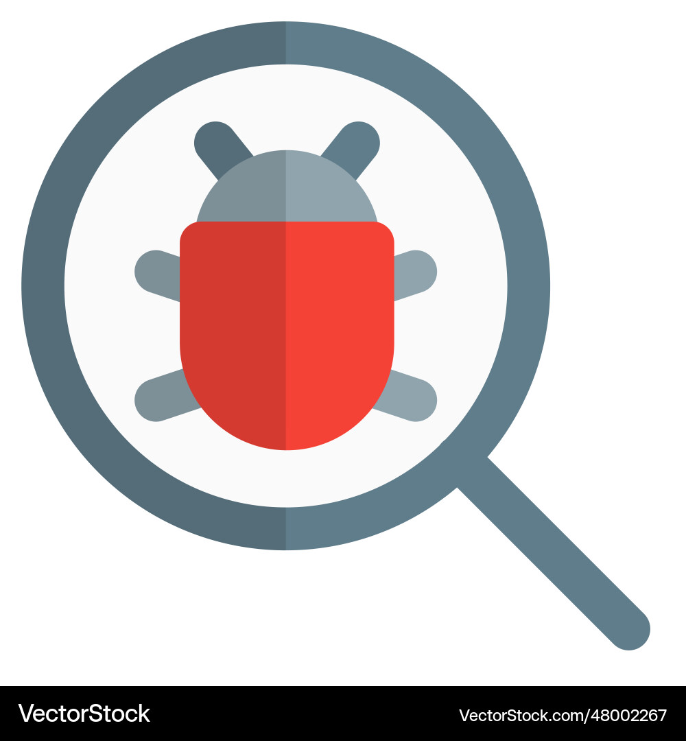 Found a bug in system software Vector Image