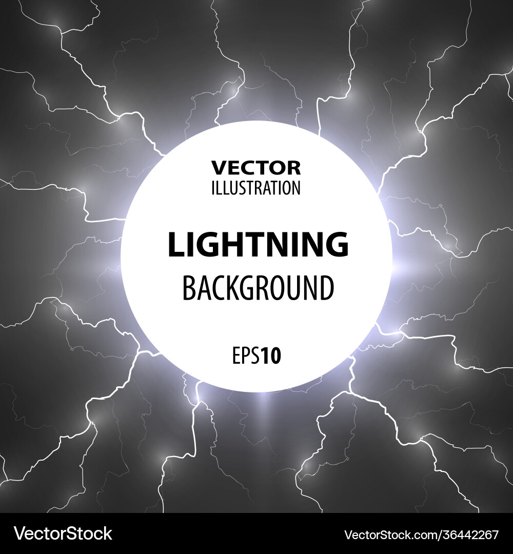 Lightning background flashes from Vector Image