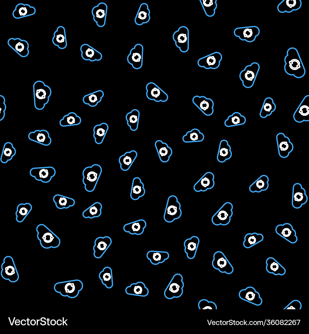Line cloud sync refresh icon isolated seamless Line cloud sync refresh icon isolated seamless Vector Image