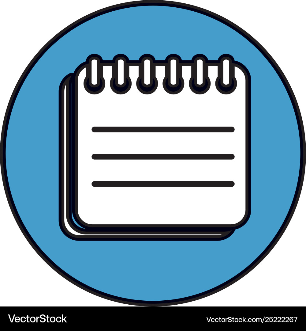 Paper notepad isolated icon Paper notepad isolated icon vector image