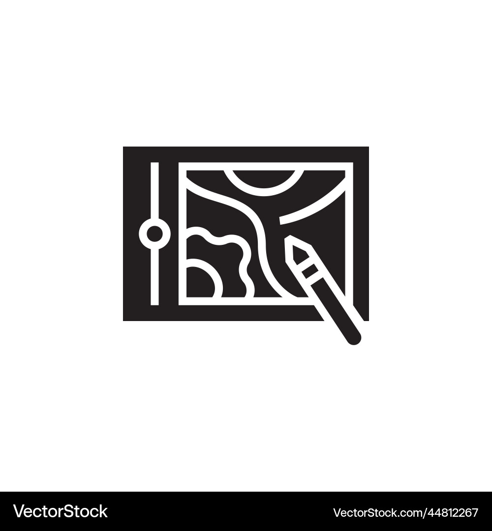 Pen display icon computer component solid Pen display icon computer component solid vector image