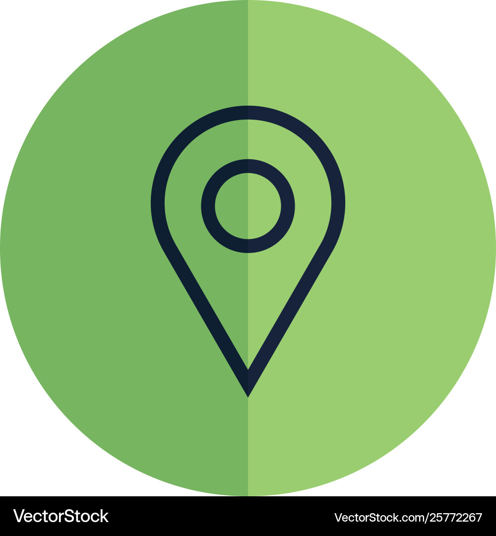 Pin pointer location isolated icon vector image