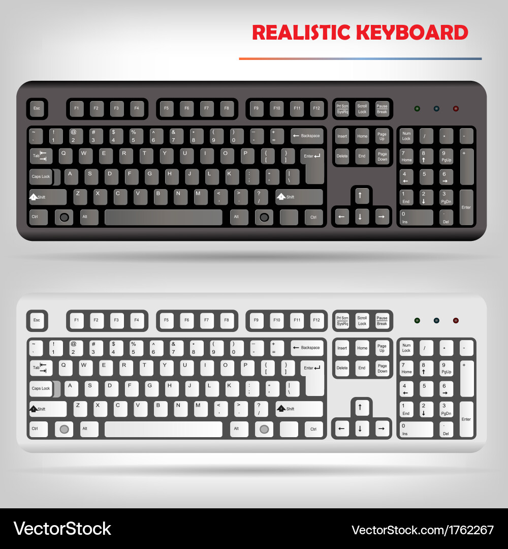 Realistic Computer Keyboard vector image