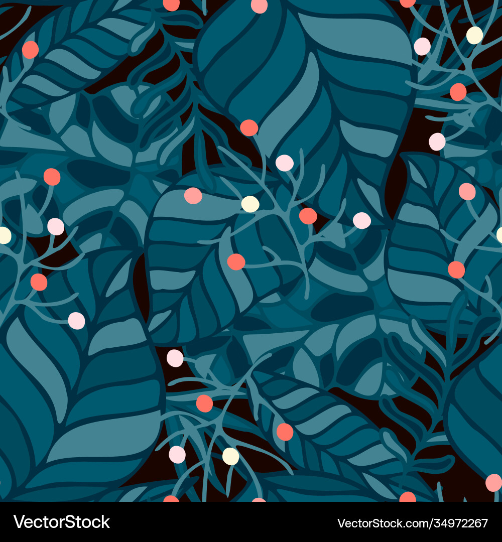 Seamless botanical pattern colourful Seamless botanical pattern colourful vector image